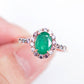 Emerald Halo Semi-eternity Ring - 1274ERR