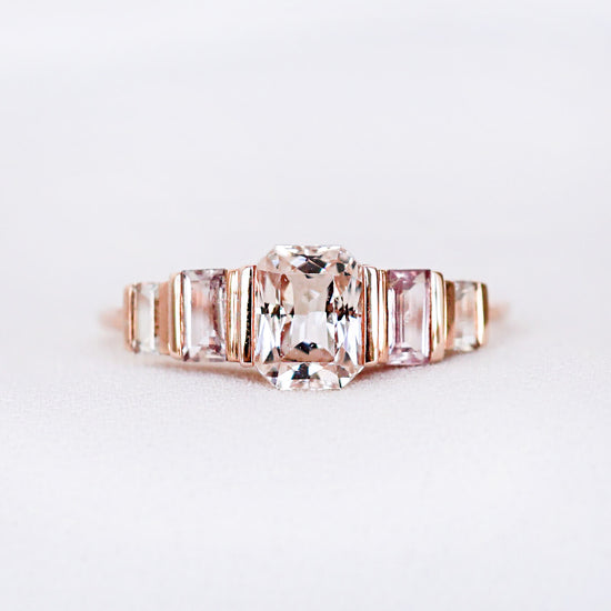Light Pink Sapphire Ascend Ring - 14K Rose Gold 1300SRR