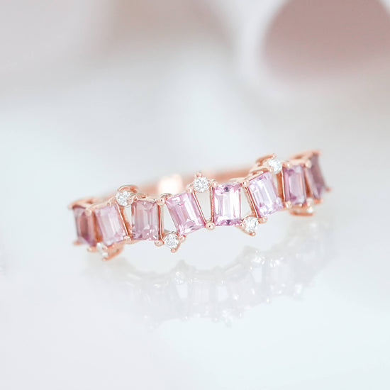 Pink Sapphire Gala Ring in 14K Rose Gold