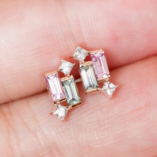 Sapphire Candy Earrings in 14K Rose Gold - 1592SER