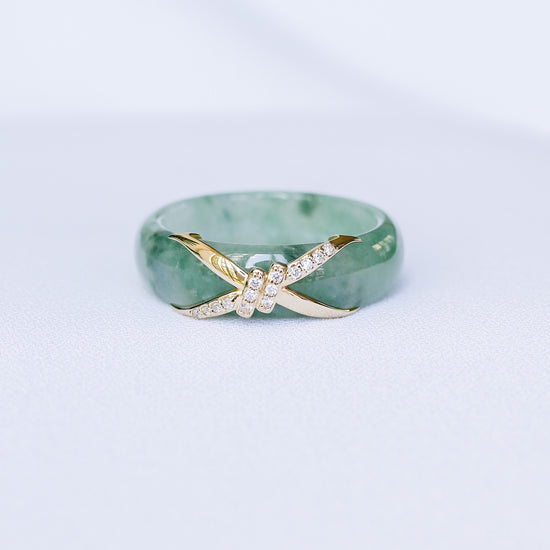 Love Knot Jade Ring - 1605Y (Cannot be resized)