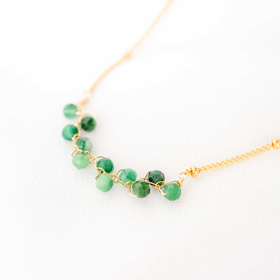 African Jade Vine Bar Necklace