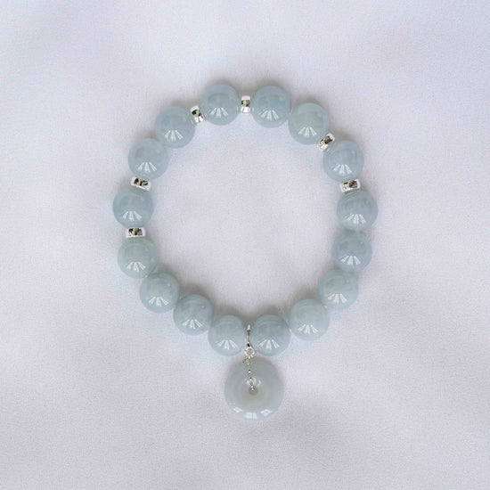 Arctic Blue Jade Bracelet B2123