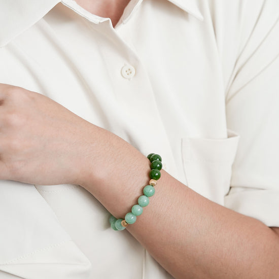 Vivid and Apple Green Jade Bracelet B2506