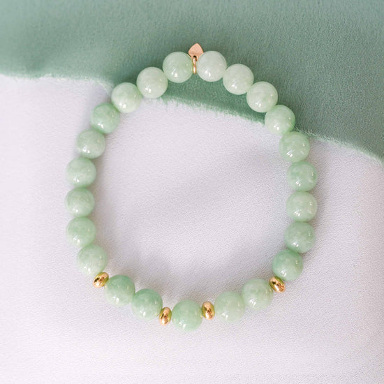Apple Green Jade Bracelet B2517 (7.5mm)