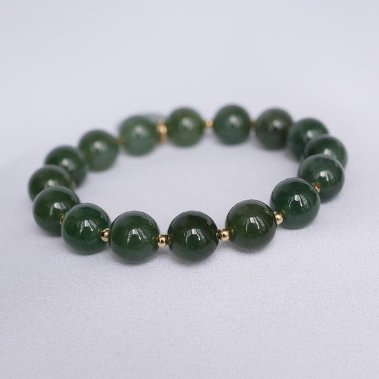 Forest Green Jade Bracelet B2524
