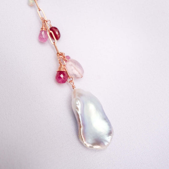 3 Way Asymmetrical Baroque Pearl Necklace - BPN21R