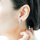 Pearl and Ruby Encrusted Glitzy Hoop Earrings