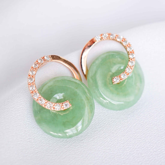 Cross Loop Jade Earrings CLR1