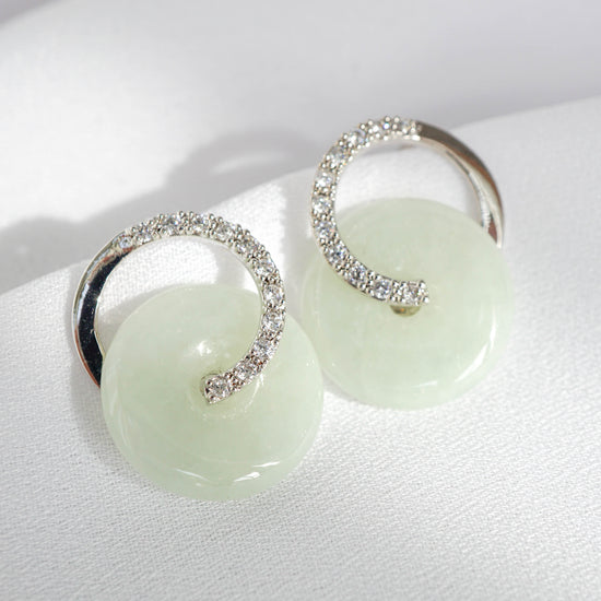 Cross Loop Jade Earrings CLS2