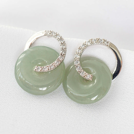Cross Loop Jade Earrings CLS3