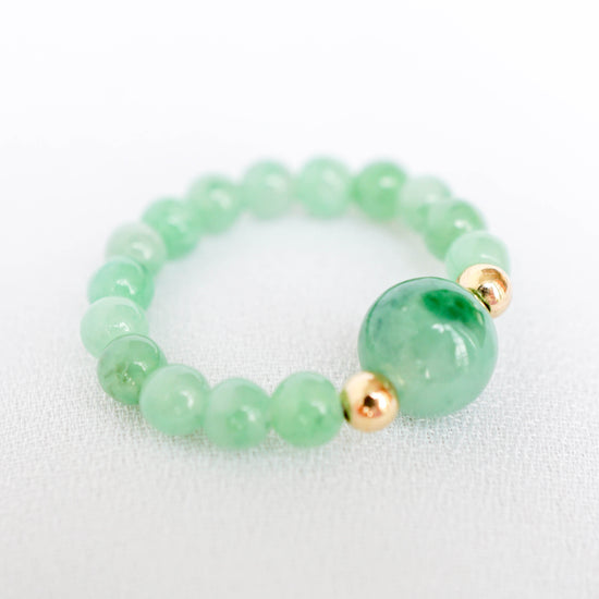 Green Jade Accent Ring J1