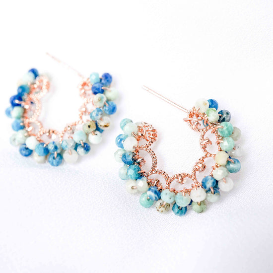 K2 Encrusted Glitzy Hoop Earrings