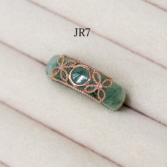 XOX Jade Ring - 14K Rose Gold