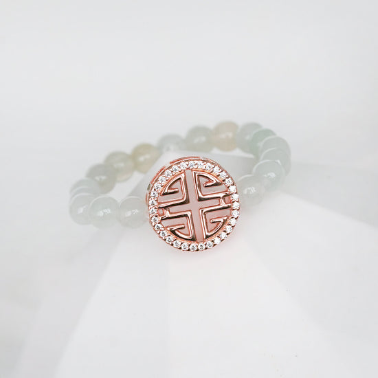 Prosperity White Jade Ring