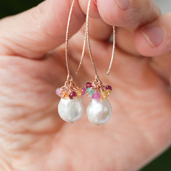 Jewel Bloom Pearl Hooks