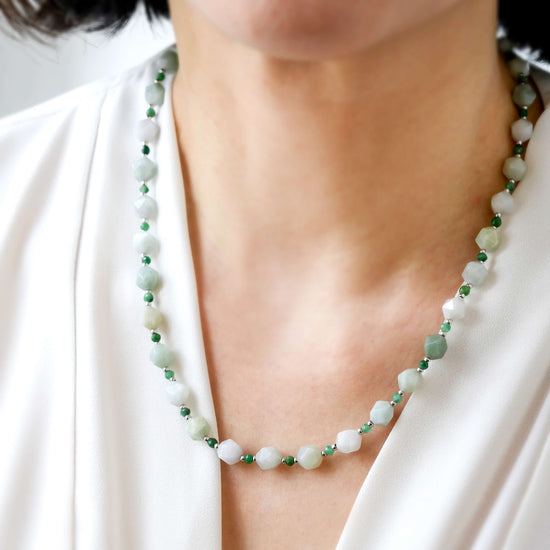 Faceted Jade Necklace SN12