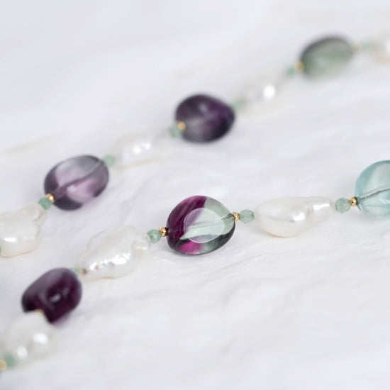 Pearl and Fluorite Necklace SN20