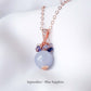 Lavender Jade Bead Birthstone Necklace - Rose Gold Filled