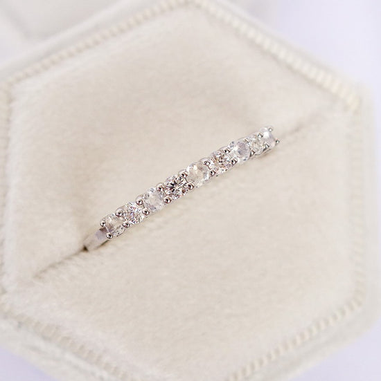 Milestone Ring with Moonstone and Diamonds