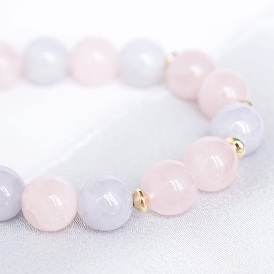 Jade and Rose Quartz Bracelet 720B