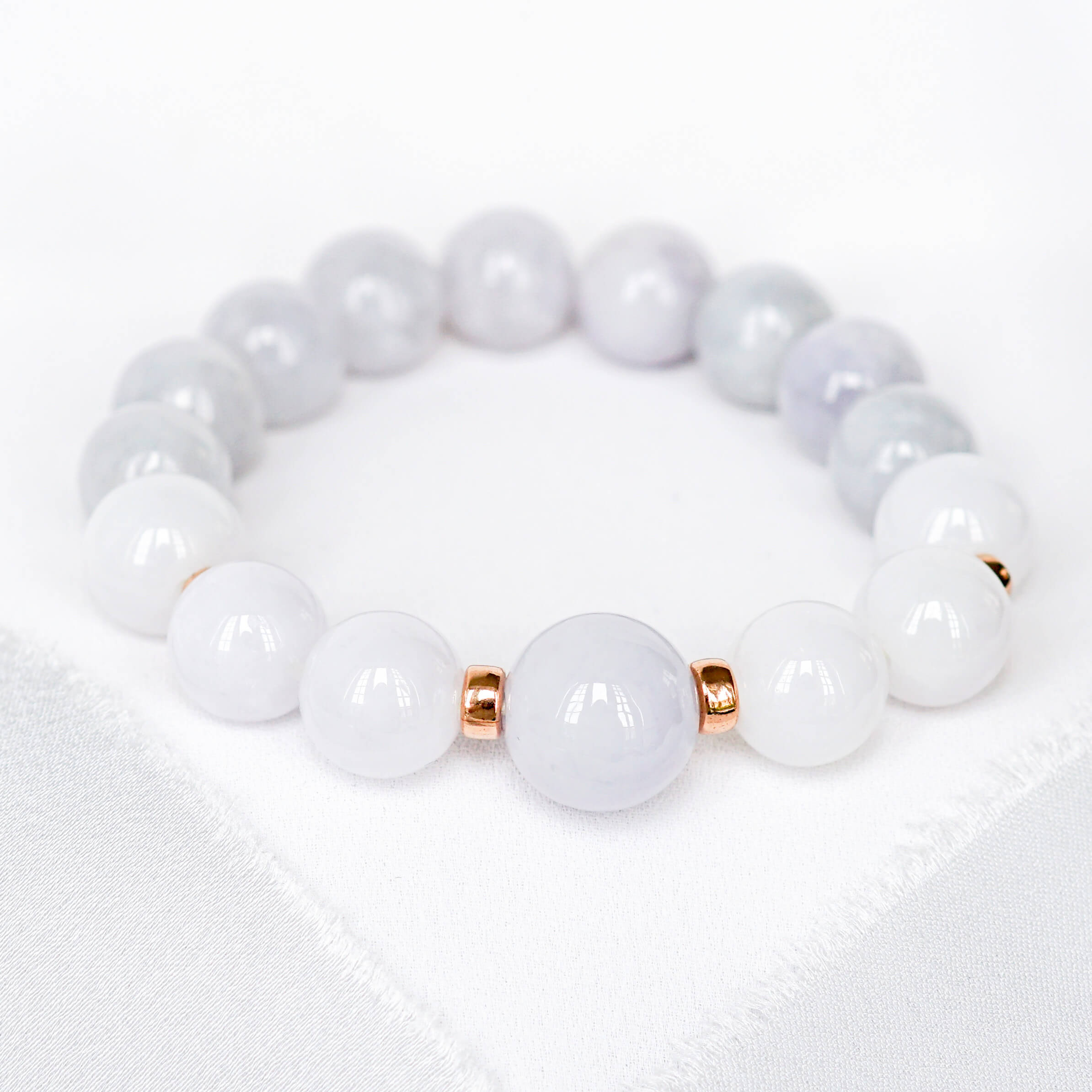 White hot sale chalcedony bracelet