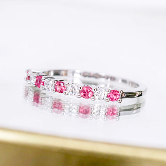 Milestone Ring with Spinel and Diamonds