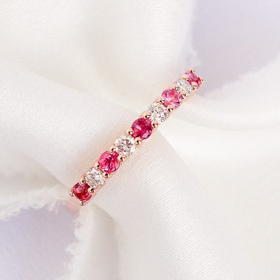 Milestone Ring with Spinel and Diamonds