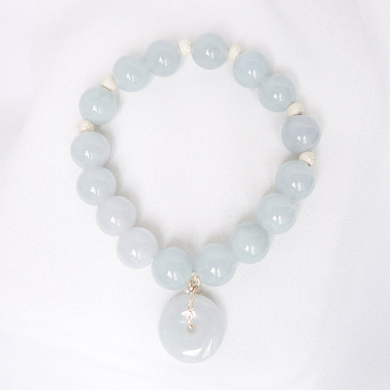 Arctic Blue Jade Bracelet B2123