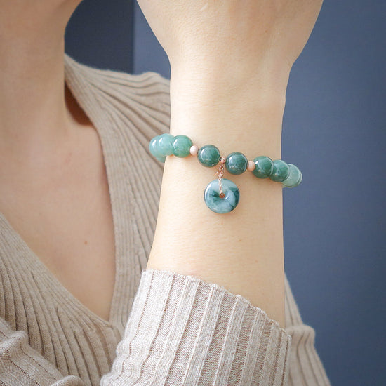 Forest Green Jade Bracelet B2129