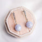 Sleek Ear Hooks with Blue Lace Agate Bead