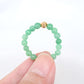 Tiny Green Jade Bead Ring