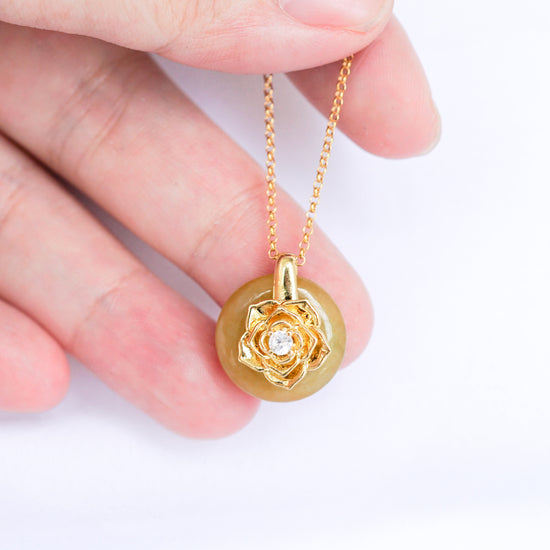 Camellia Petite Jade Necklace CHN6G