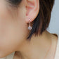 Rose Quartz with Diamond-shaped Ear Studs