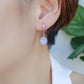 Sleek Ear Hooks with Blue Lace Agate Bead