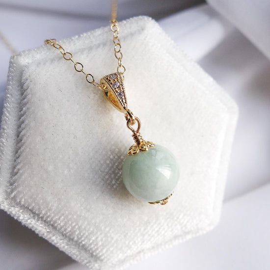 Apple Green Jade Pendant Necklace