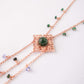 Peranakan Tile Green Jade Tassel Necklace