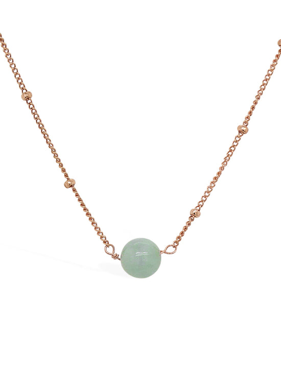 Floating Jade Necklace - Ball Chain