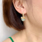 Green Jade Earrings - Tsavorite Garnet