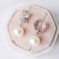 Intricate Hoop Earrings with Round Pearls