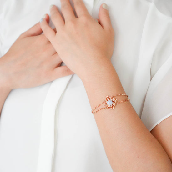 Peranakan Tile Lavender Jade Bracelet