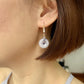 Vivid Lavender Jade with Sapphire Vine Earrings - Dapped Single CZ Hook