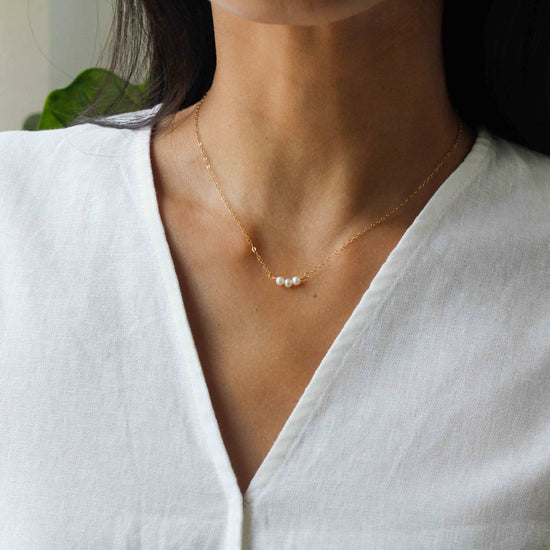 Past Present Future Pearl Necklace