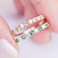 Milestone Ring with Emerald and Diamonds