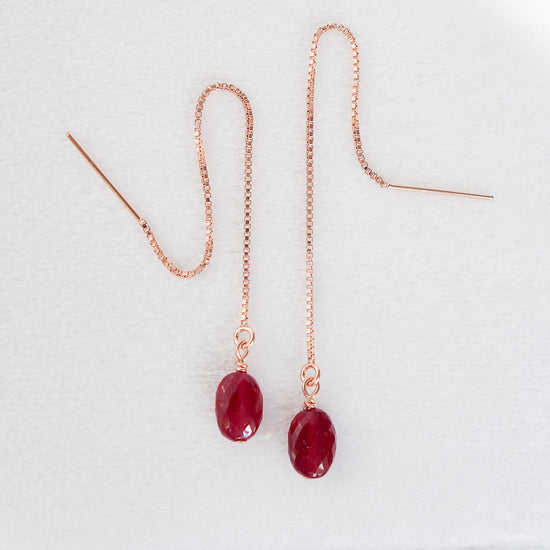 Ruby Ear Threaders