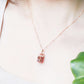 Watermelon Tourmaline Nugget with Pearl Cluster Necklace - TNN2