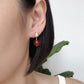 Baguette Ear Studs with Red Agate