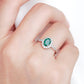 Emerald Halo Semi-eternity Ring - 1275ERW