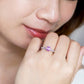 Vivid Pink Sapphire Semi-Eternity Ring - 14K Rose Gold 1298SRW