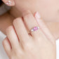 Sleek Vivid Pink Sapphire Ring - 14K White Gold 1314SRW